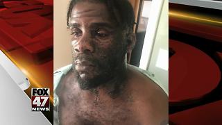 Man recovering from chemical attack