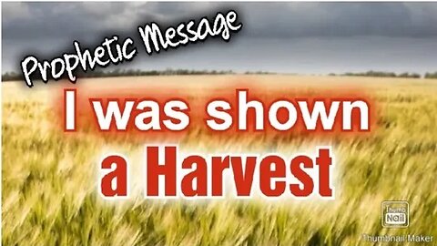 I was shown a Harvest 🔺️144,000, Church; 2023