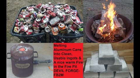 Melting Aluminum Cans into some clean Aluminum Ingots