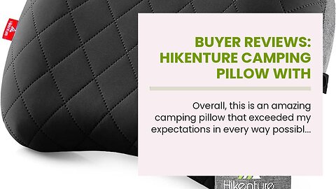 Customer Comments: Hikenture Camping Pillow with Removable Cover - Ultralight Inflatable Pillow...