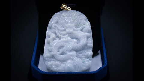 Ice Dragon Pendant #jade #jewelry #necklace #pendants #giftideas #dragon #yearofthedragon