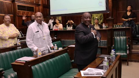 SOUTH AFRICA - Cape Town -President Cyril Ramaphosa arrives at ANC caucus. (DPn)