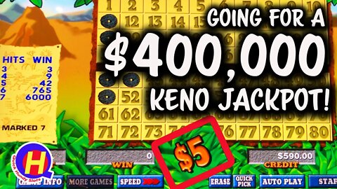 High-Limit KENO! Going for a $400,000 Jackpot! #KENONATION