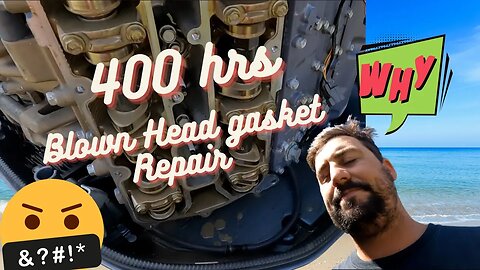 Replacing Blown Head Gasket Yamaha F 225 four stroke (part 1 tear down)