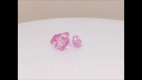 Chatham Pink Champagne Sapphires: Lab grown pink champagne sapphires in many shapes and sizes