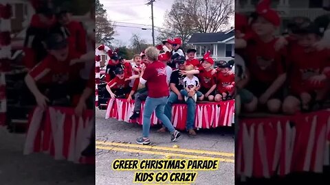 Greer SC #ChristmasParade - Kids Go Crazy Over #Trump Signs Held by Greenville #GOP #DJT #GoTrump