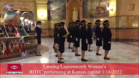 Lansing / Leavenworth Women’s ROTC Perform at the Capitol. ￼