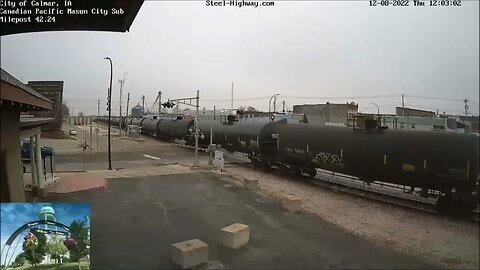 KCS 4039 Leading WB Ethanol in Calmar, IA on December 8, 2022