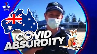 COVID ABSURDITY: Aussie Police Harass Sunbather On The Beach