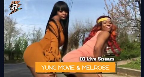 Yung Movie & Melrose Twerking in the street in dresses