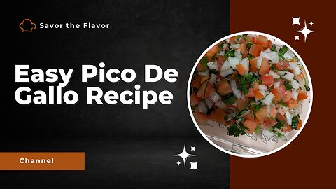 Pico De Gallo Easy Recipe