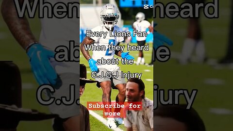 How we all reacted to the C.J.G.J. news #nfl #detroitlions #funny