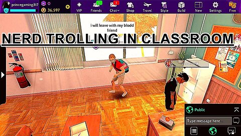 AVAKIN LIFE NERD TROLLING IN CLASSROOM IN GAME PC#avakinlife