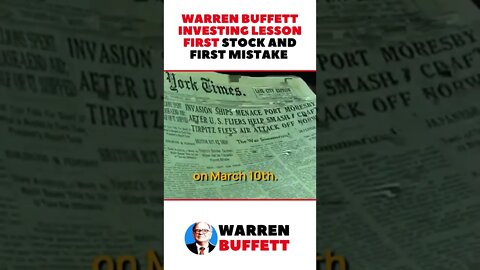 Warren Buffett Investing Lesson First Stock and First Mistake | Motivational Speech #shorts