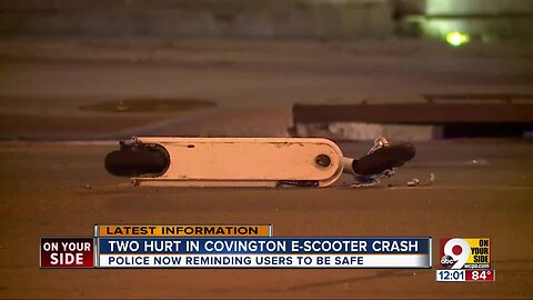 PD: 2 people on Lime scooter run red light, crash with driver in Covington