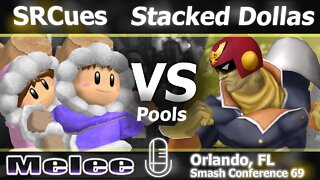 SRCues (Ice Climbers ) vs. Stacked Dollas (C. Falcon) - Melee Pools - SC:69