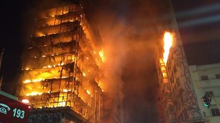 At Least 1 Dead After Massive Fire Engulfs High-Rise In Brazil