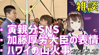 寅親分SNS🐯ハワイマウイ島の山火事のこと🔥加藤大臣のにやけた顔が象徴するもの [雑談]050828