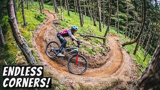 BLASTING AN ENDLESS BERM TRAIL UP GOLFIE!