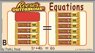 VISUAL REESES OUTRAGEOUS 1r+4b=6b EQUATION _ SOLVING EQUATIONS _ SOLVING WORD PROBLEMS