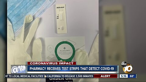 Pharmacy receives test strips that detect signs of COVID-19