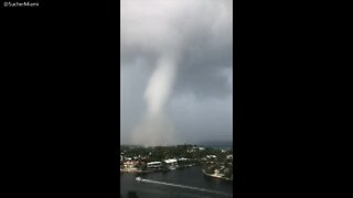 Large waterspouts spotted in South Florida