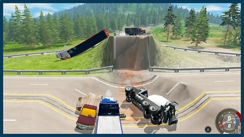 TruckFails | Cars vs Giant Pit #91 Cars vs Pit #92 | BeamNG.Drive |TrucksFails