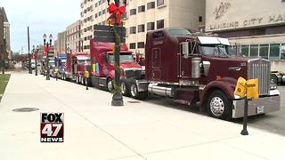 Truckers rally in Lansing against electronic logging