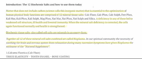 Tissue Salts, Histology Demystifying Alchemy