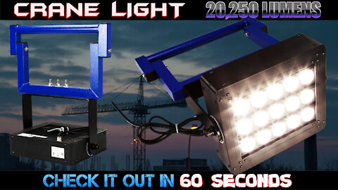 LED Crane Light - 20,250 Lumens 150W High Intensity - 120-277V - Free Swinging U-bracket Mount