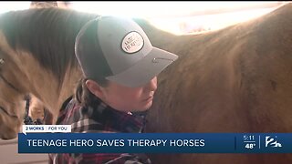 TEENAGE HERO SAVES THERAPY HORSES