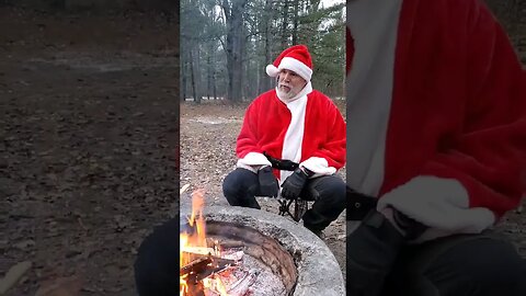 Even Santa Goes Camping #Winter #wintercamping #Santa #campfire