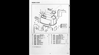 Johnson Evinrude commercial outboard motors, V4 & jet schematic and break downs - 2000 Card 09