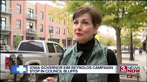 Iowa Governor Kim Reynolds campaigns in Council Bluffs