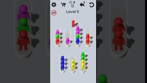 Crowd Sort Color Sort & Fill Gameplay Walkthrough Level 4 Chill Music Android #shorts