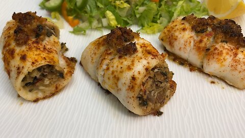 Filet de sole wrapped with cooked crab and delicious legumes!
