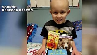Mother keeping sons memory alive by giving books to sick children