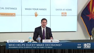 Who helps Gov. Ducey make decisions?