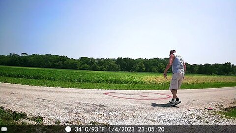 Discus throw practice captured on my Trailcam