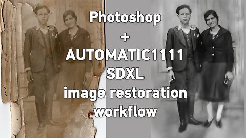 Photo restoration using Photoshop and AI SDXL model in Automatic 1111