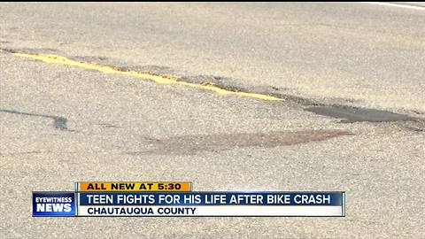 Teen fights for his life after bicycle crash