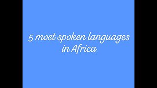 5 most spoken languages in Africa