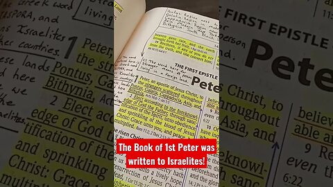 Short: 1st Peter is Writen to Israelites!