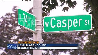 9-month-old child abandoned on north side