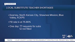 Local substitute teacher shortages