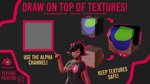 DRAW on TOP of a TEXTURE WITHOUT Effecting it! - Blender Texture Painting