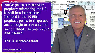 Bible prophecy referencing US splitting into four nations + 19 Bible prophetic points by 2024ish