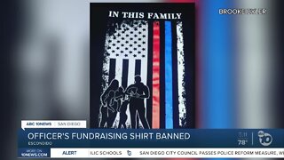 Escondido officer's fundraising shirt banned