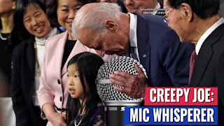 CRYPT KEEPER BIDEN CREEPY WHISPERS TO REPORTERS AGAIN AND AGAIN - GET HIM HIS MEDS!