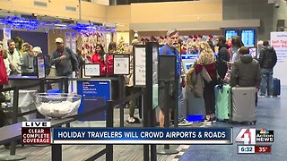 Holiday travelers will crowd airports, roads